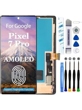 Google Pixel 7 Pro AMOLED LCD Screen Replacement Repair Kit with Frame & Touch